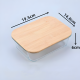 Glass Container With Wooden Lid Large